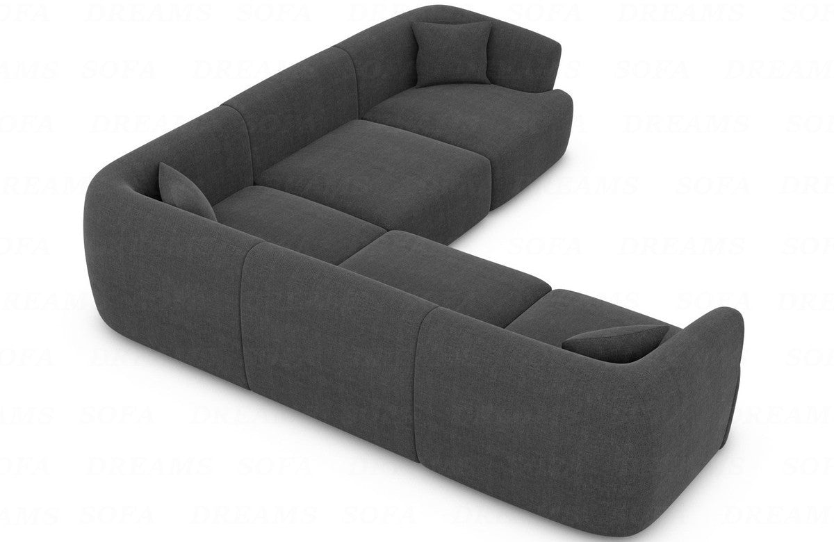 Polster Ecksofa Tabarca L-Form Anthrazit