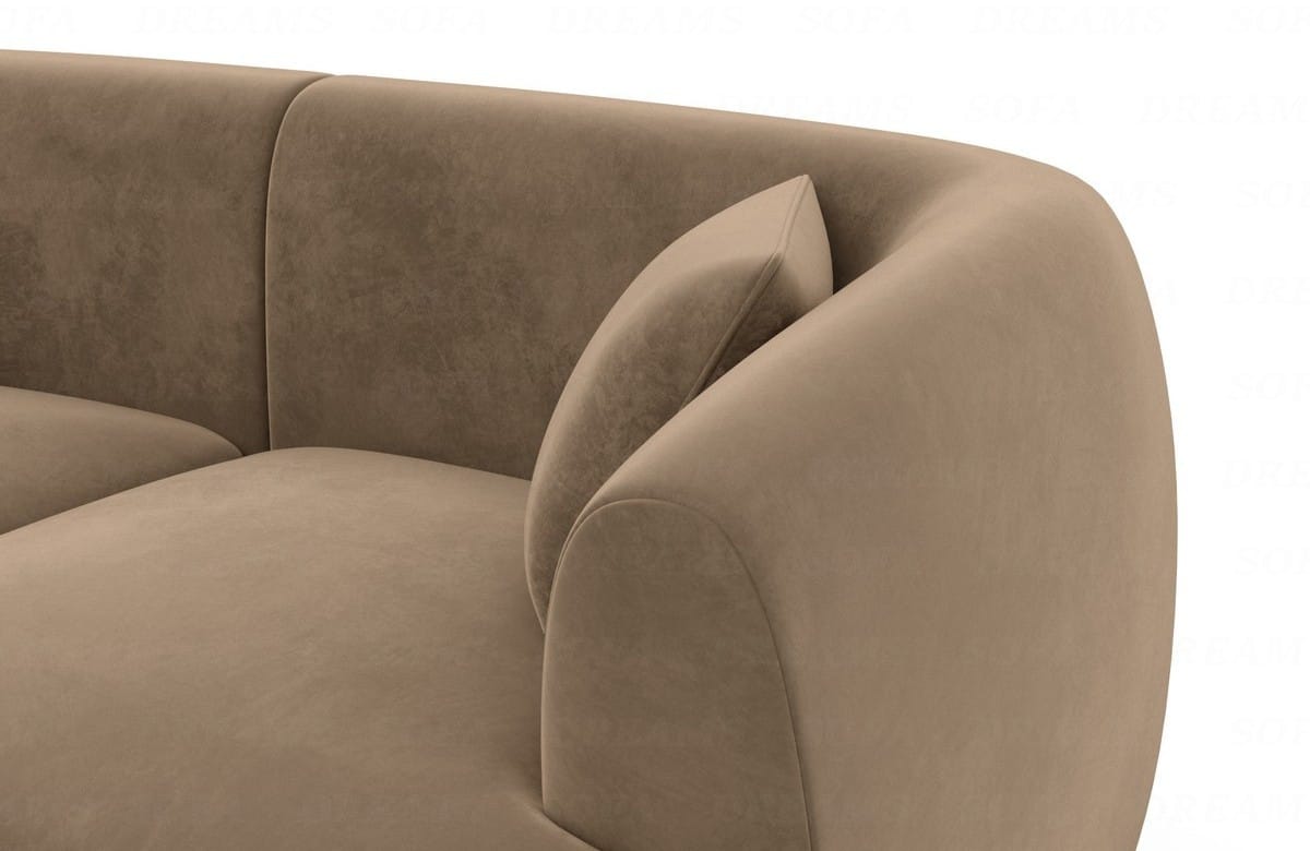 Stoff Ecksofa Tabarca L-Form Braun