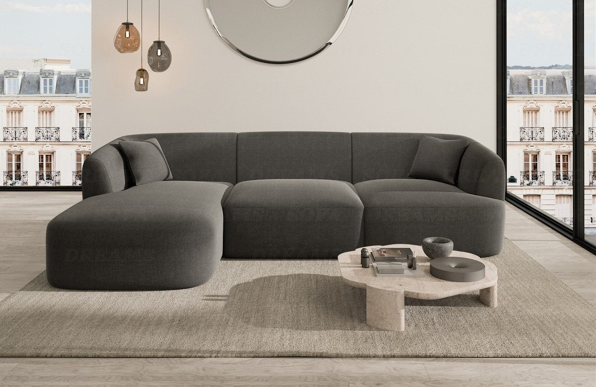 Stoff Ecksofa Tabarca L-Form Kurz