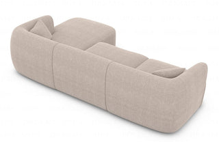 Ecksofa Tabarca L-Form aus Stoff Beige