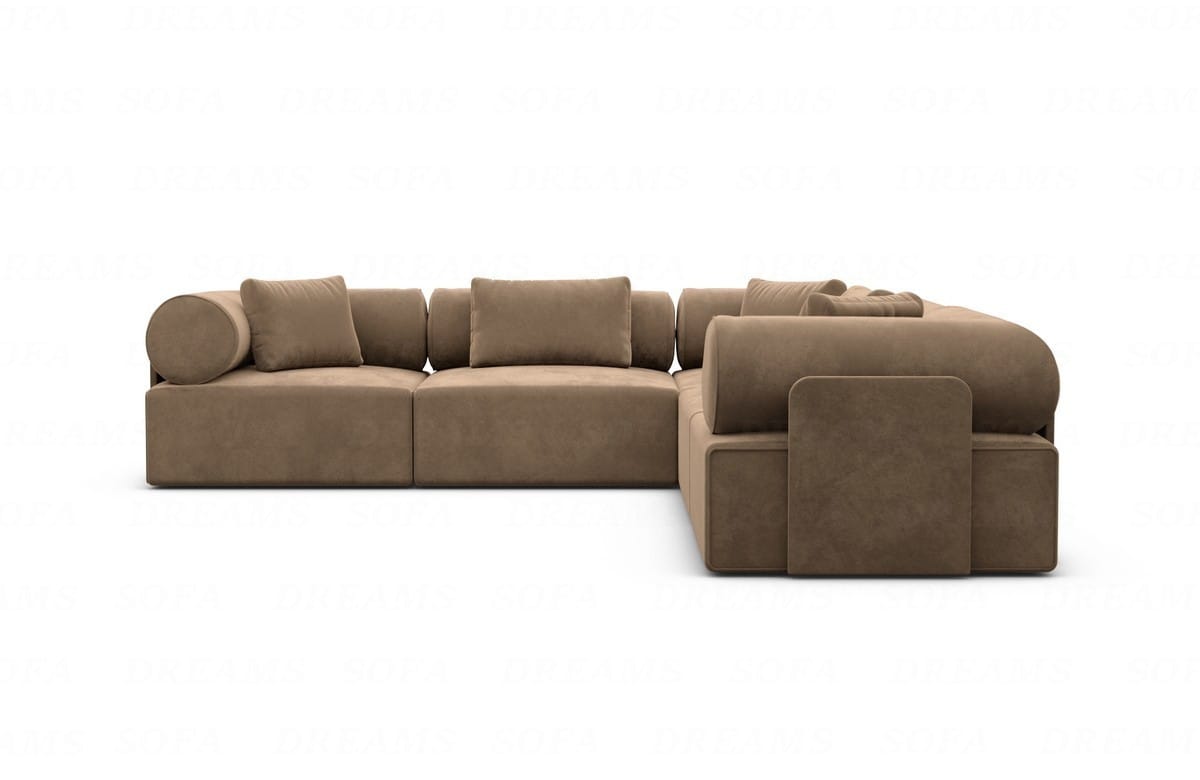 Ecksofa Laguardia L-Form Stoff Braun
