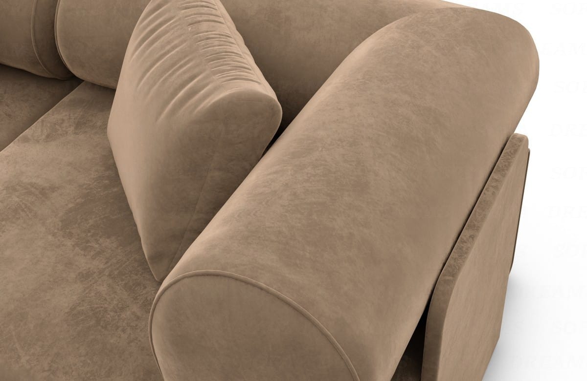 Ecksofa Laguardia L-Form Stoff Braun