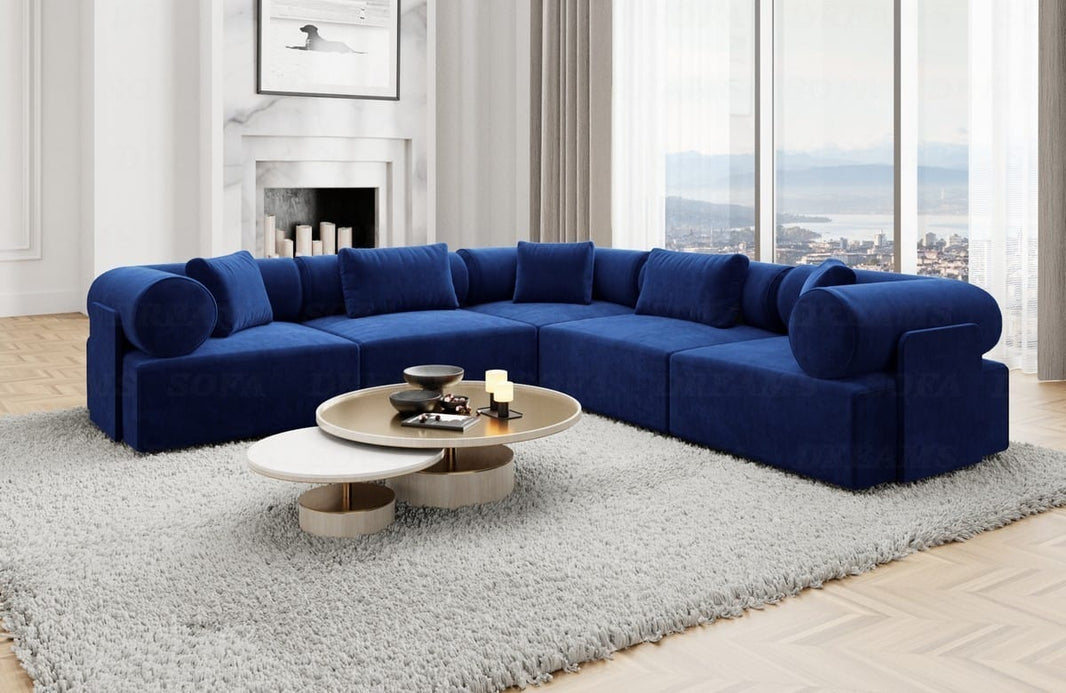 Ecksofa Laguardia L-Form aus Stoff