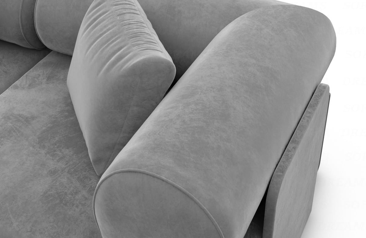 Ecksofa Laguardia L-Form Stoff Dunkelgrau