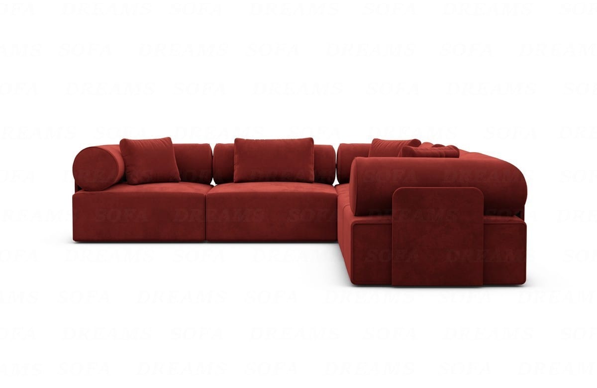 Ecksofa Laguardia L-Form Stoff Rot