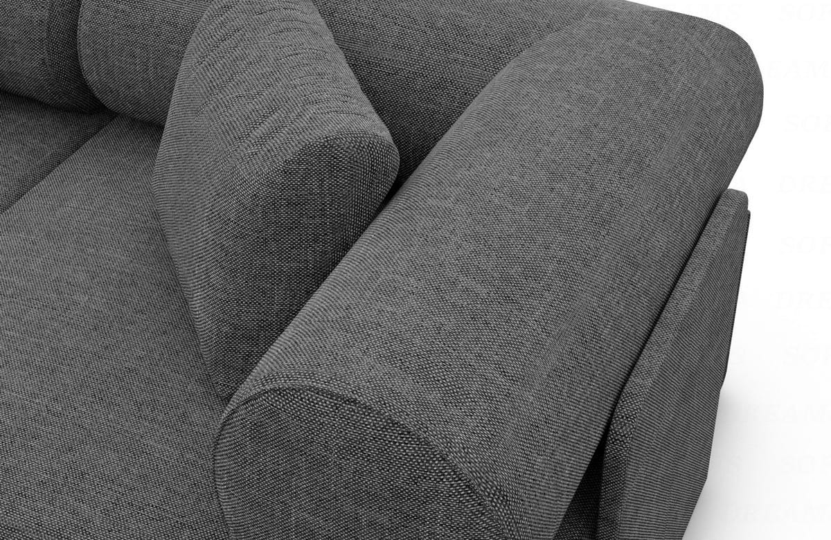 Ecksofa Laguardia L-Form aus Stoff Anthrazit