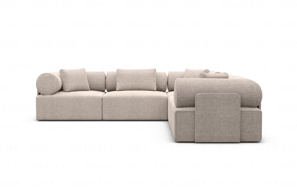 Ecksofa Laguardia L-Form Stoff Beige