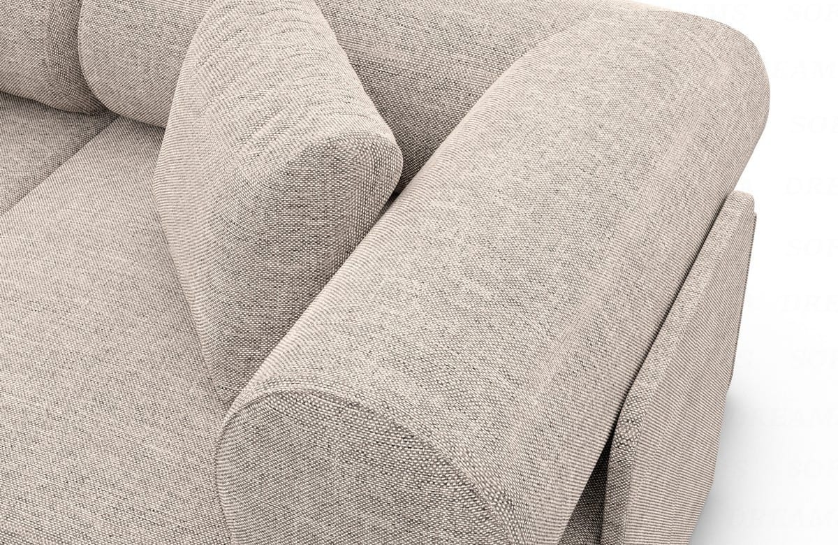 Ecksofa Laguardia L-Form Stoff Beige