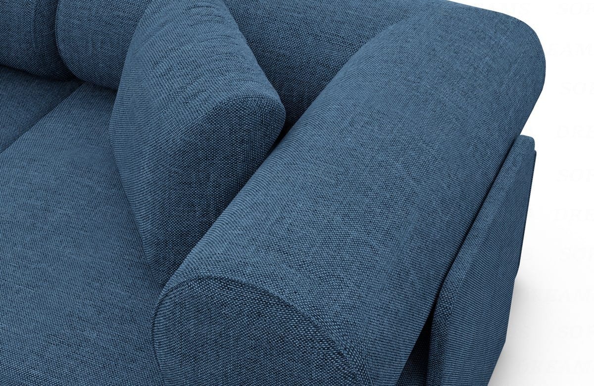 Ecksofa Laguardia L-Form Stoff Blau