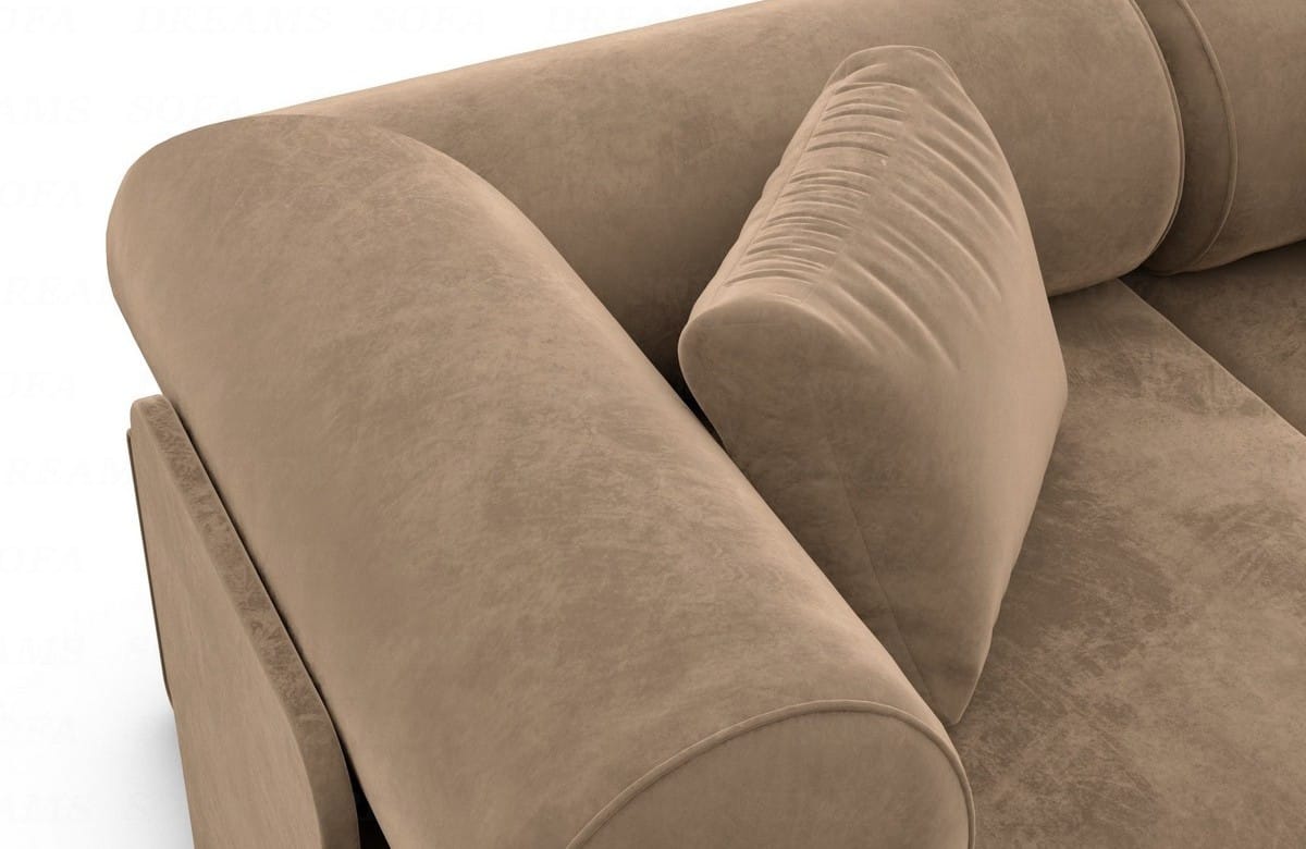 Polster Ecksofa Laguardia L-Form Kurz Braun