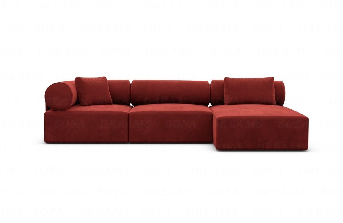 Stoff Ecksofa Laguardia L Form Rot