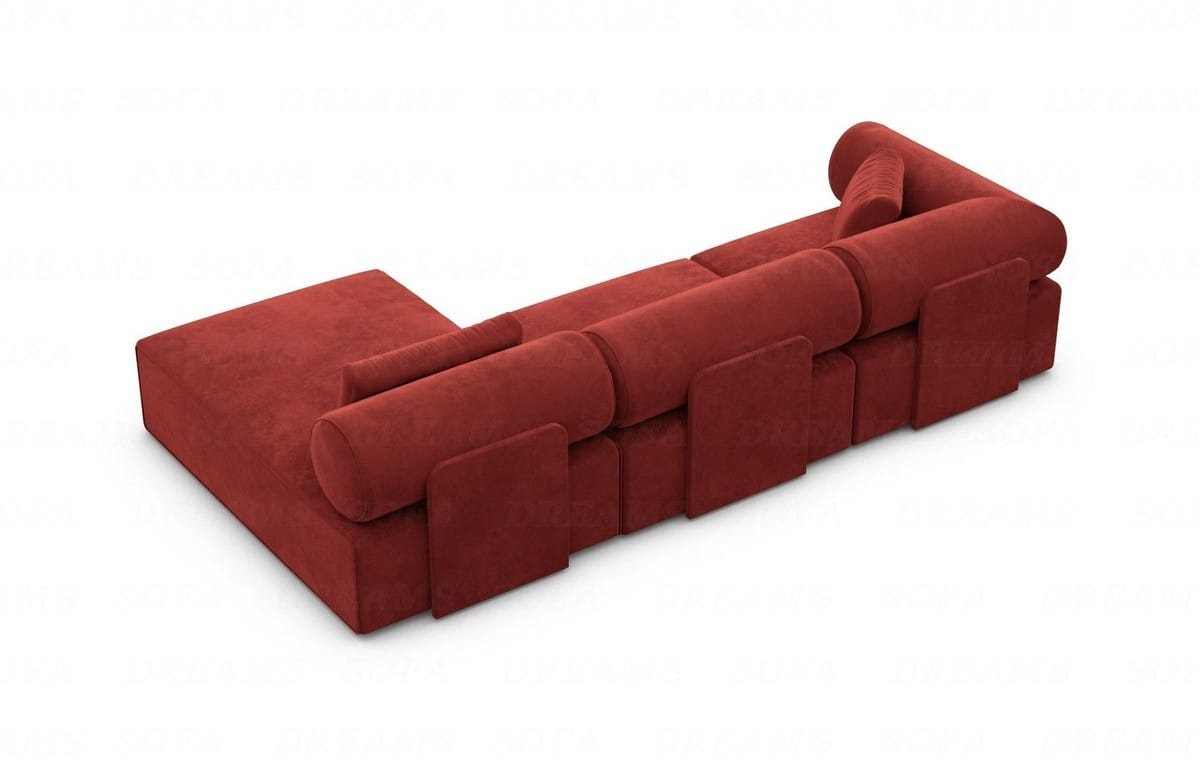 Stoff Ecksofa Laguardia L Form Rot