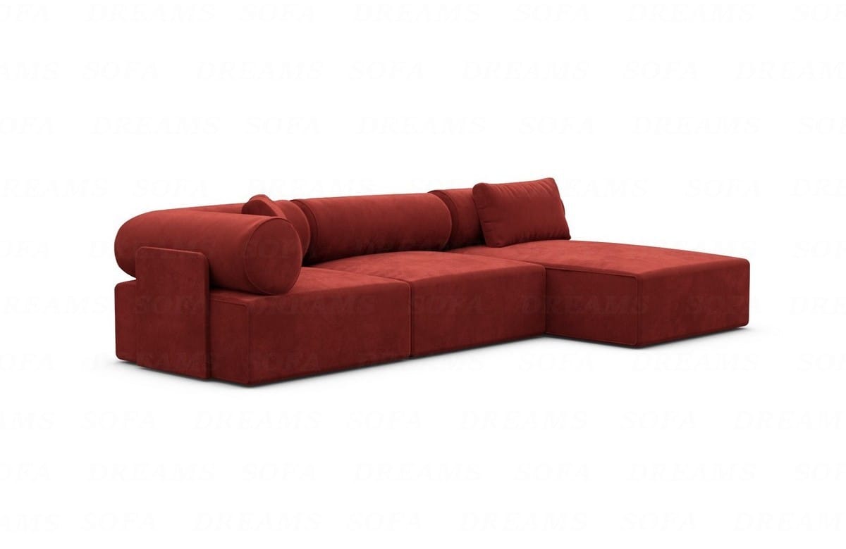 Stoff Ecksofa Laguardia L Form Rot