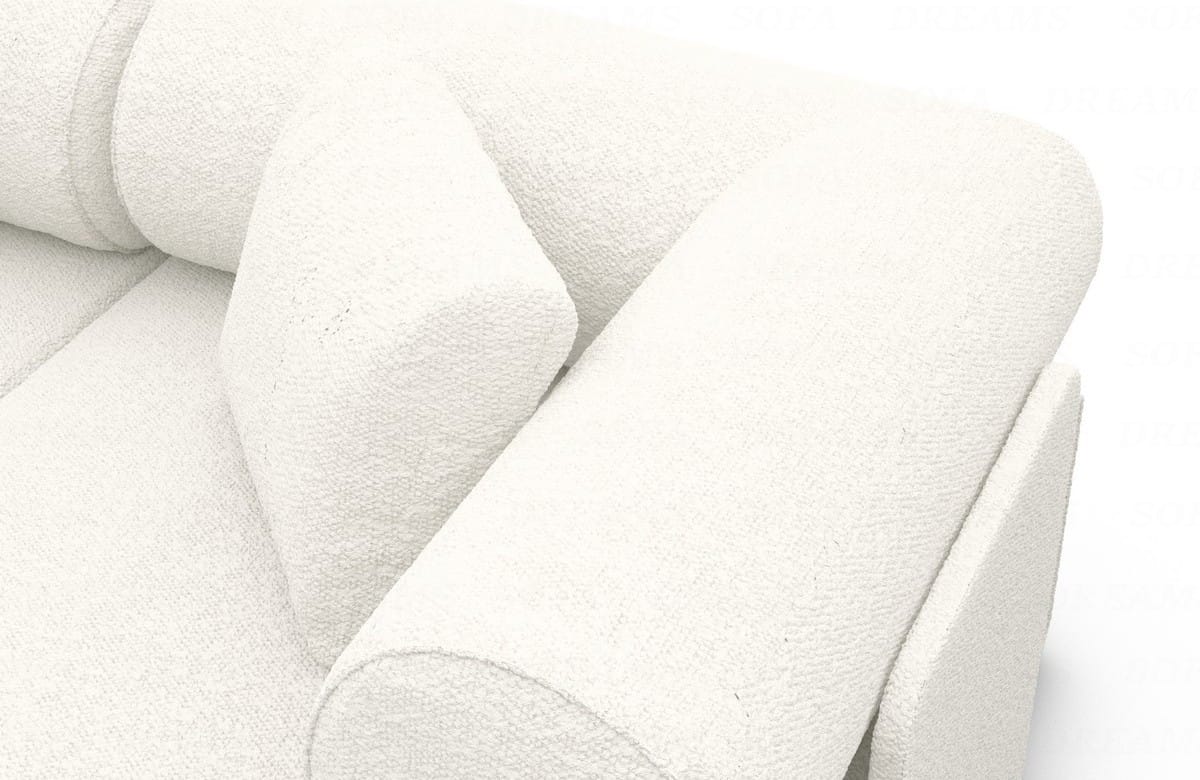 Couch Laguardia L-Form in Stoff Weiß