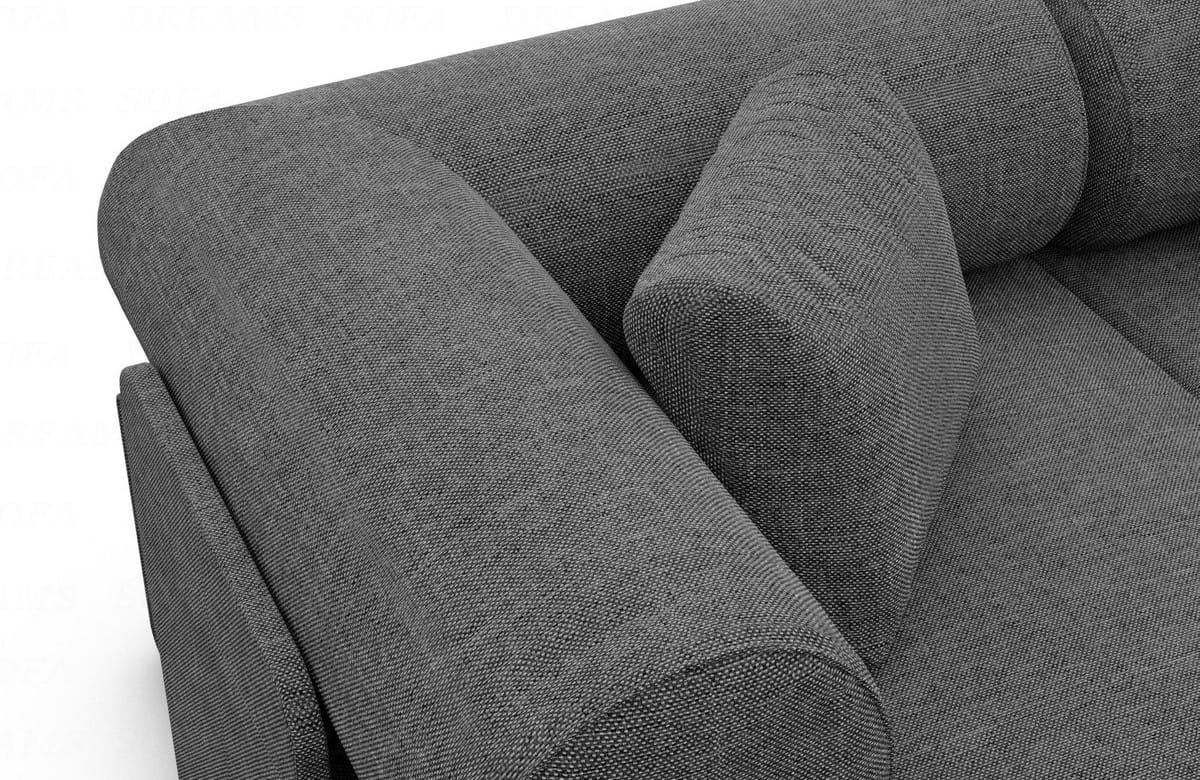 Couch Laguardia L Form in Samtstoff Anthrazit