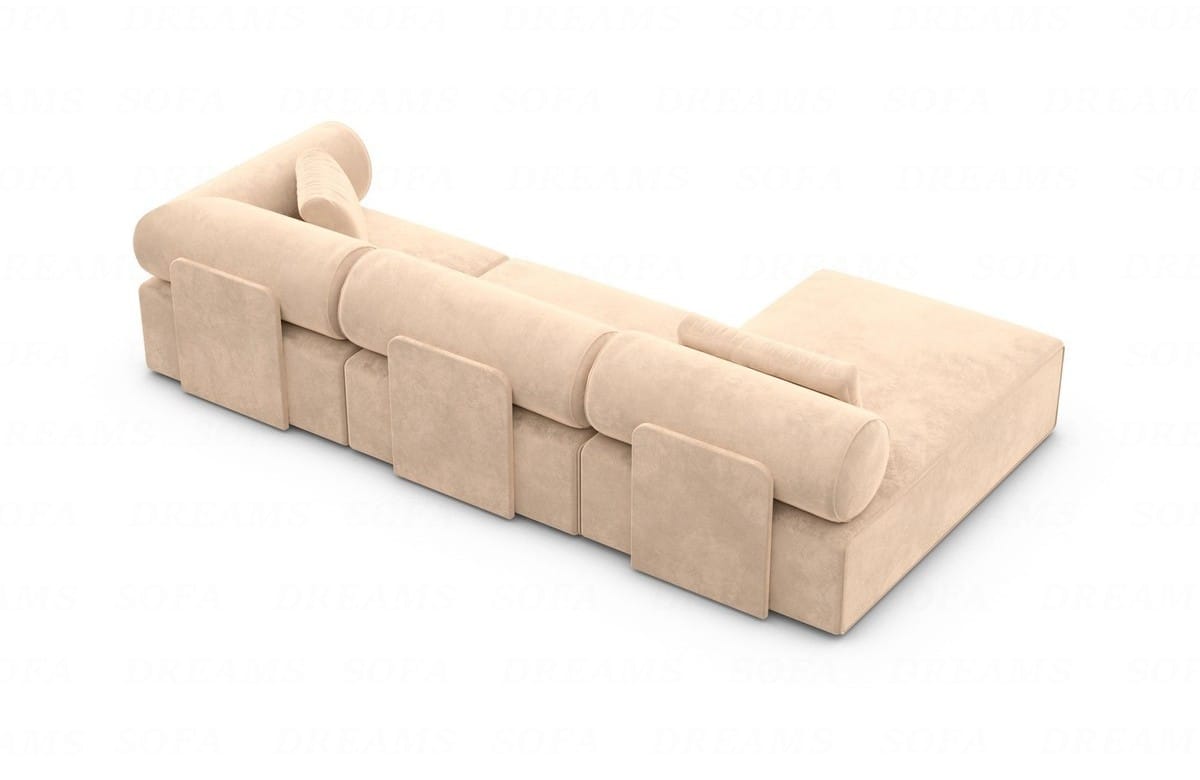 Polster Ecksofa Laguardia L-Form Kurz Beige