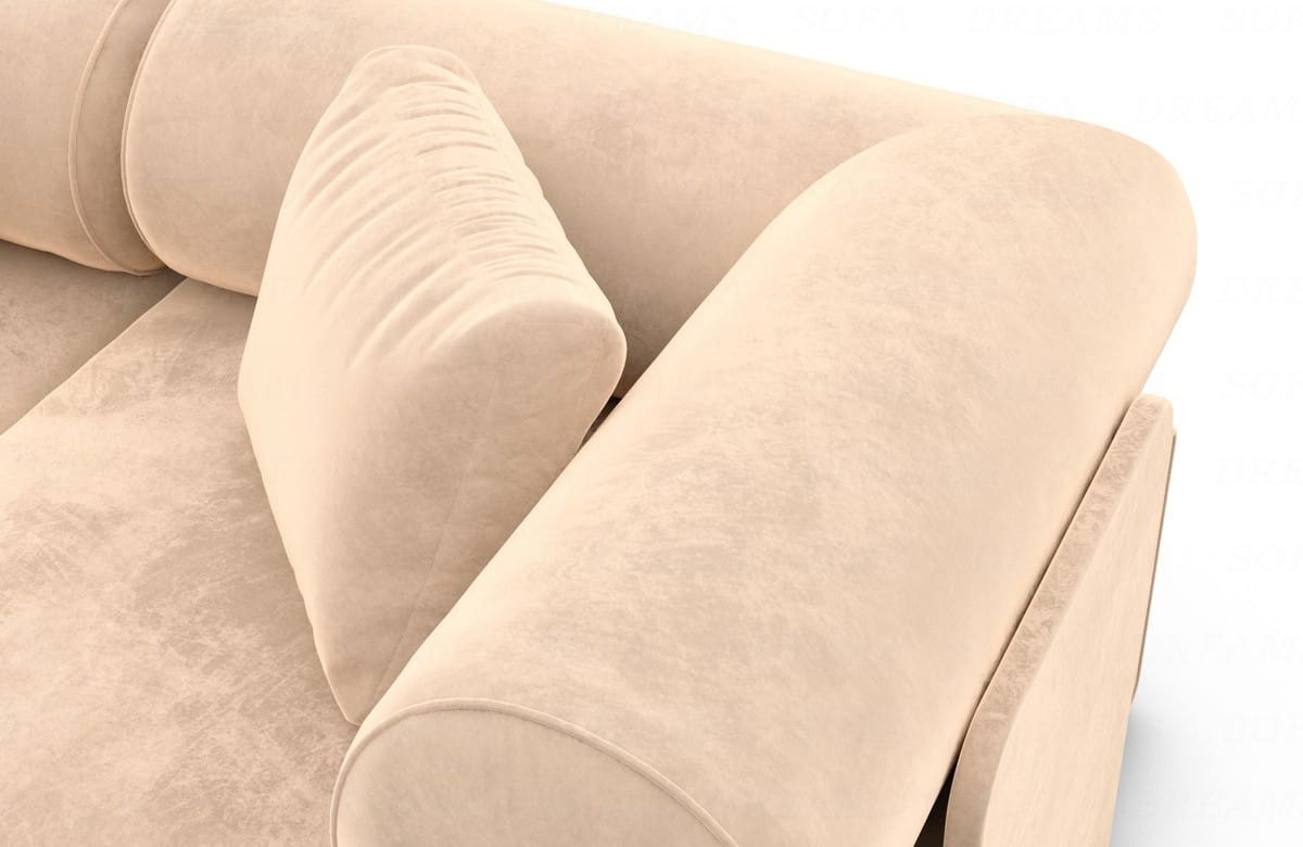 Polster Ecksofa Laguardia L-Form Kurz Beige