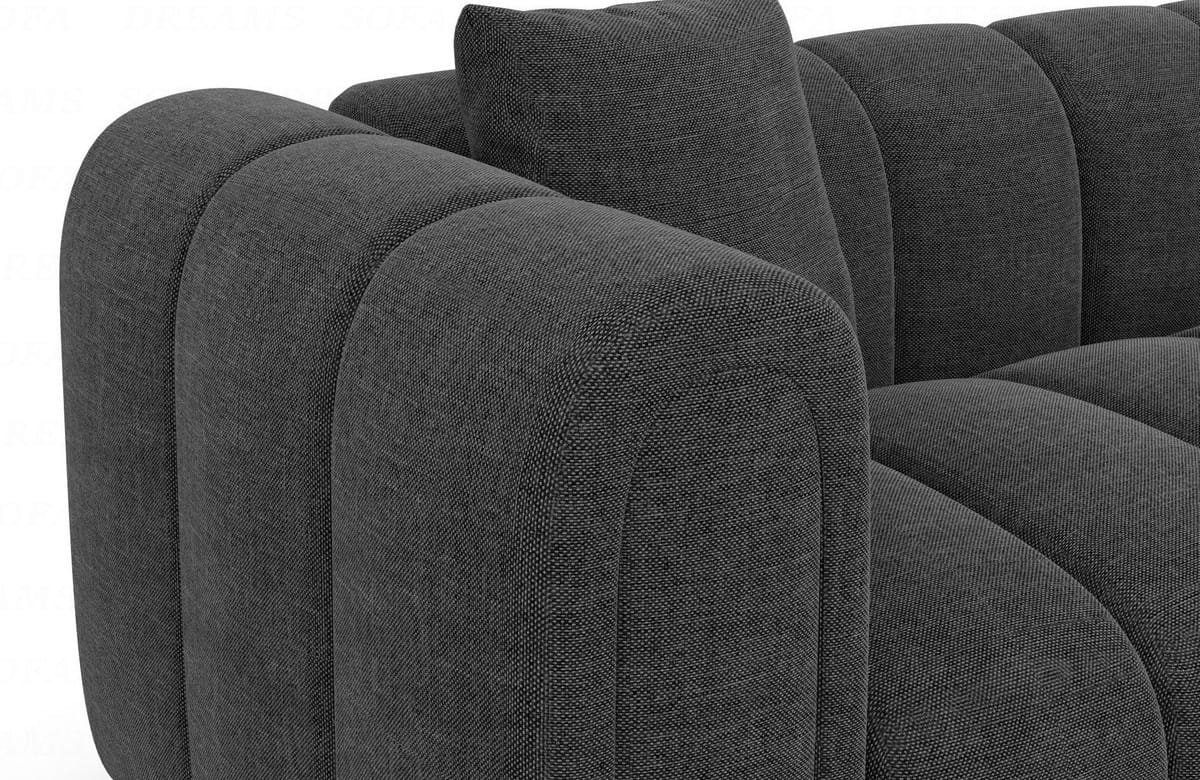 Stoff Ecksofa Almagro L-Form Anthrazit
