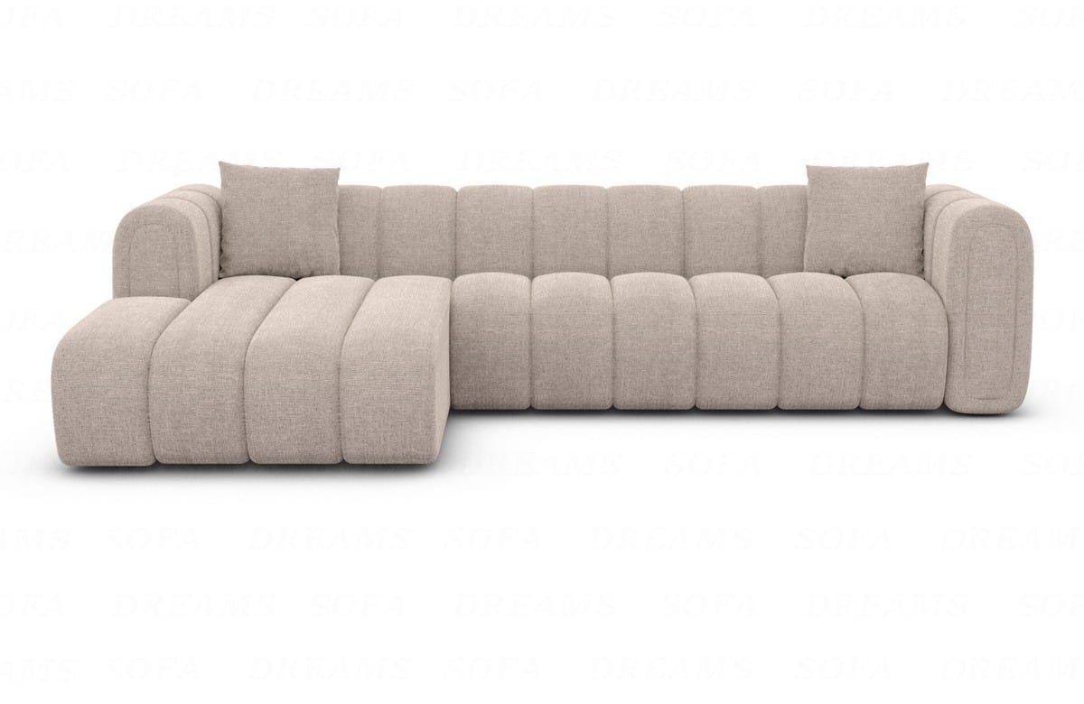 Polster Ecksofa Almagro L-Form Kurz Beige