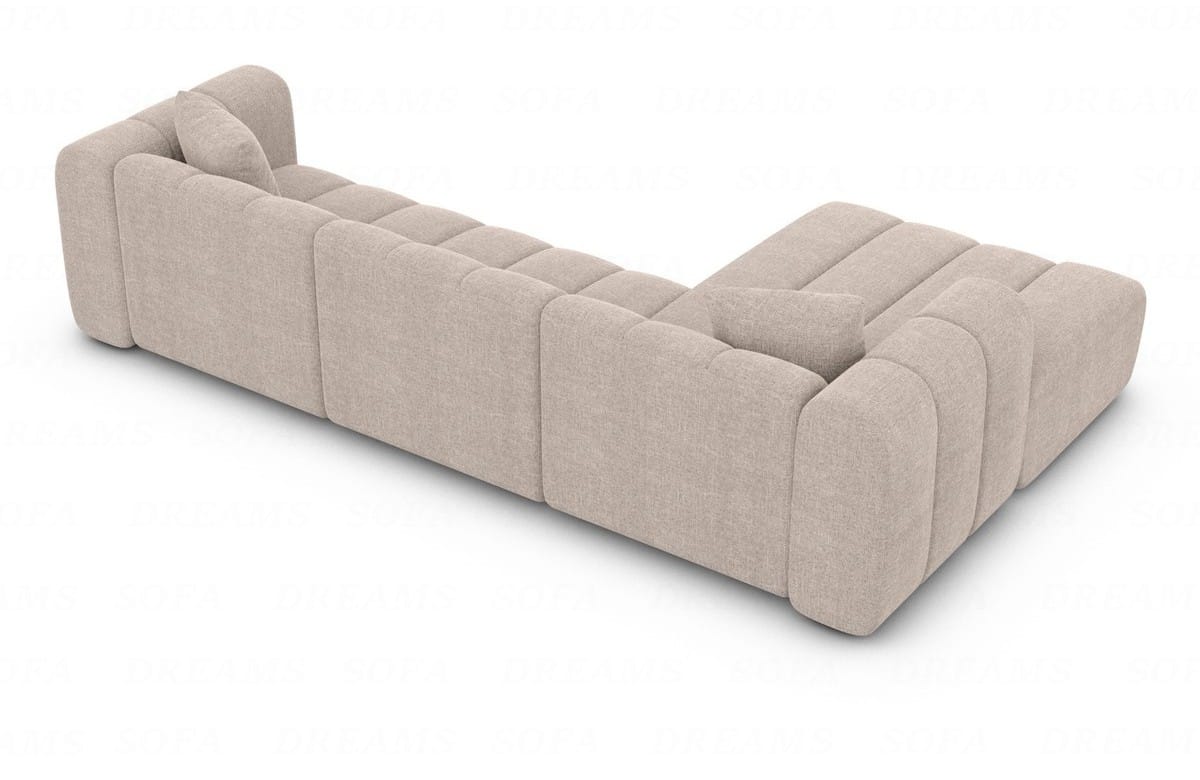 Polster Ecksofa Almagro L-Form Kurz Beige