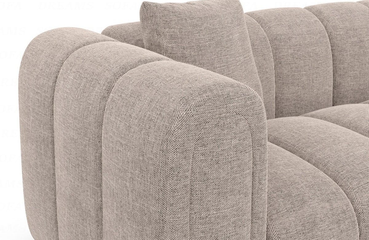 Polster Ecksofa Almagro L-Form Kurz Beige