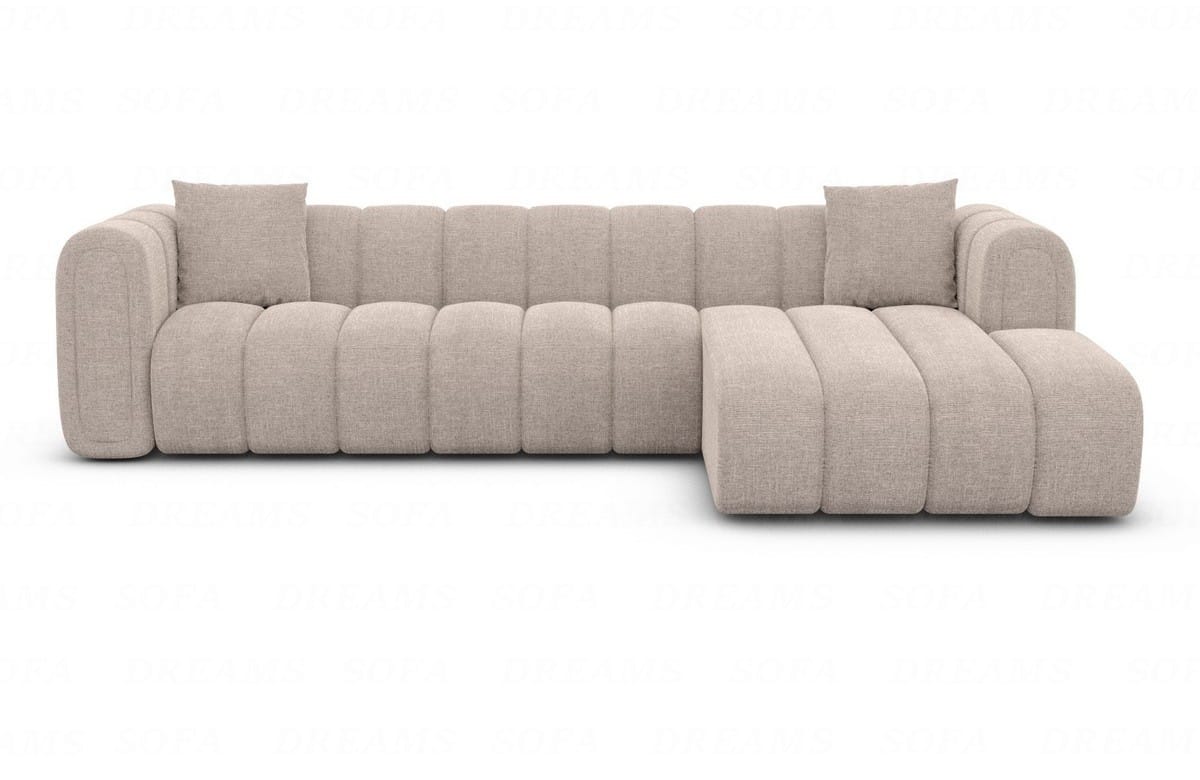 Stoff Ecksofa Almagro L-Form Beige