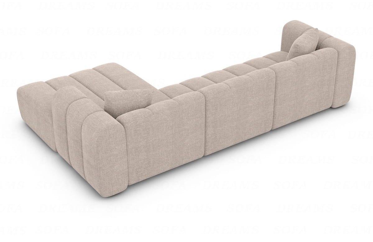 Stoff Ecksofa Almagro L-Form Beige