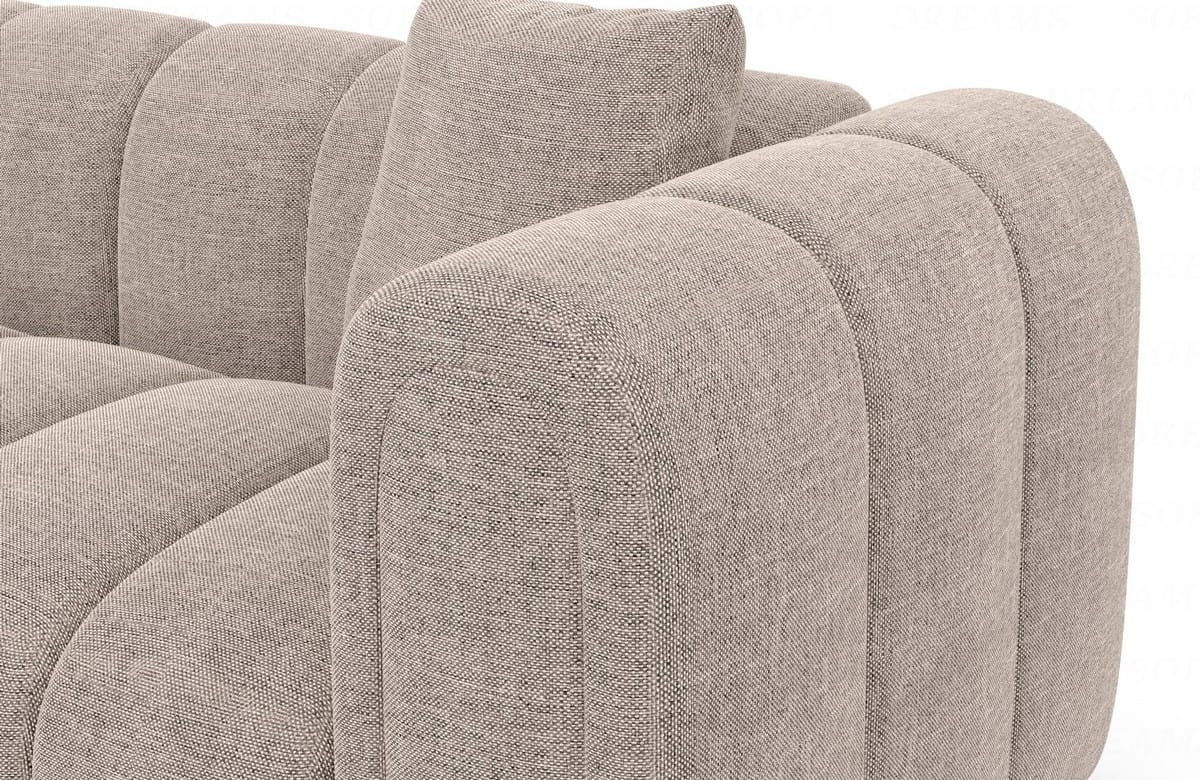 Stoff Ecksofa Almagro L-Form Beige