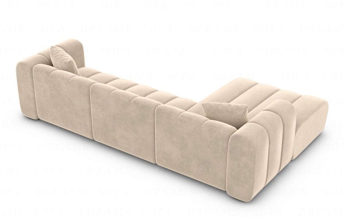 Polster Ecksofa Almagro L-Form Kurz Beige