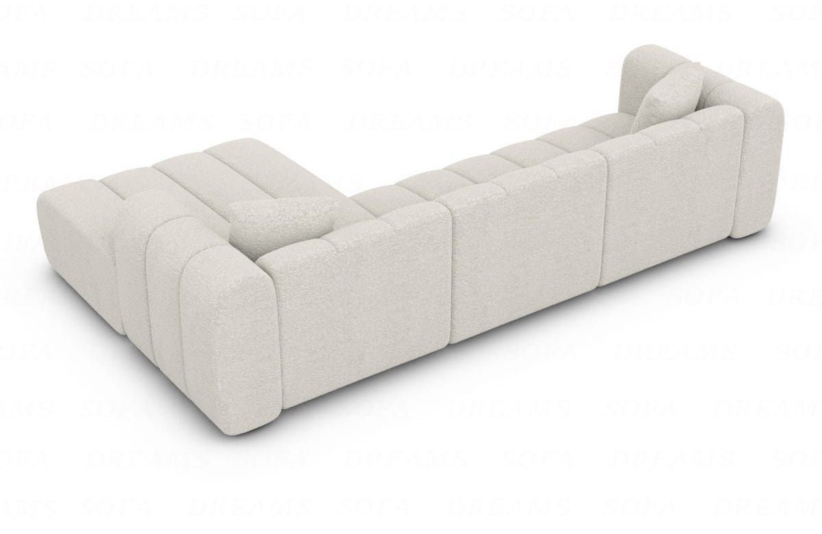 Polster Ecksofa Almagro L-Form Kurz Weiß