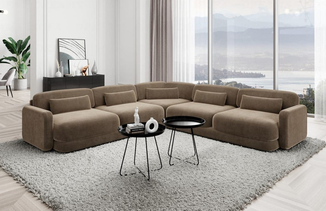 Ecksofa Valencia L-Form aus Stoff