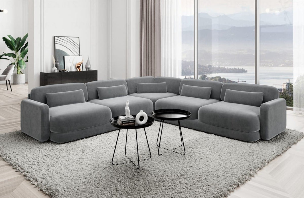 Ecksofa Valencia L-Form aus Stoff