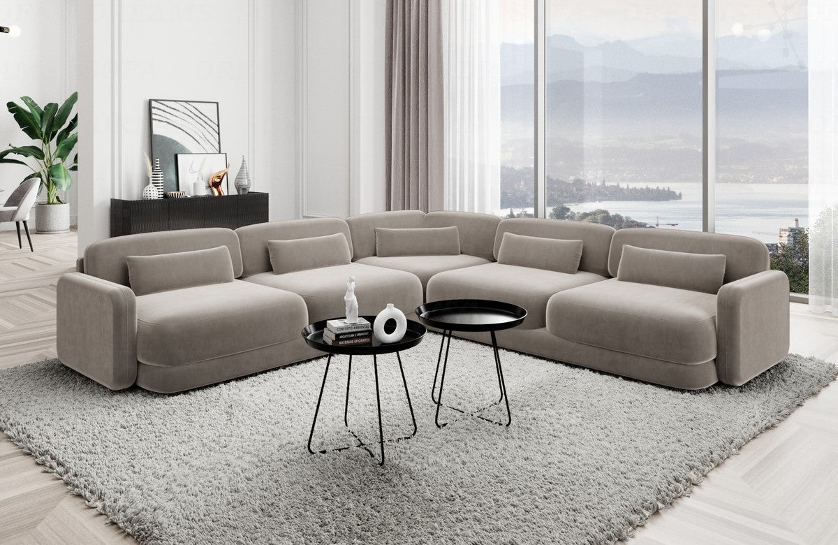 Ecksofa Valencia L-Form Stoff