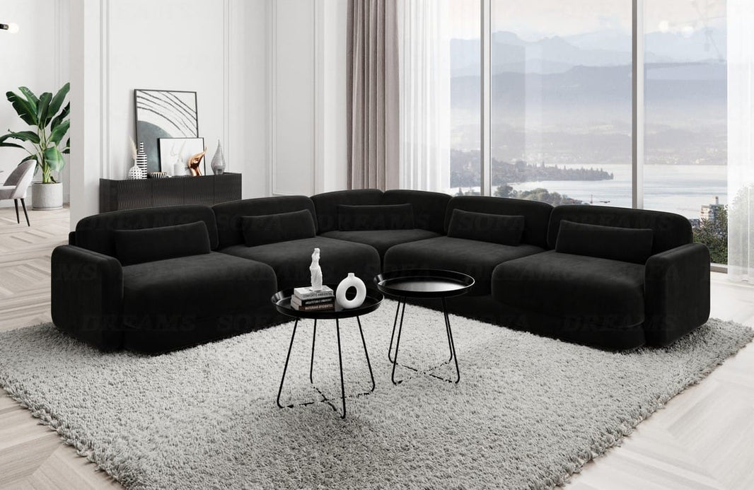 Ecksofa Valencia L-Form aus Stoff