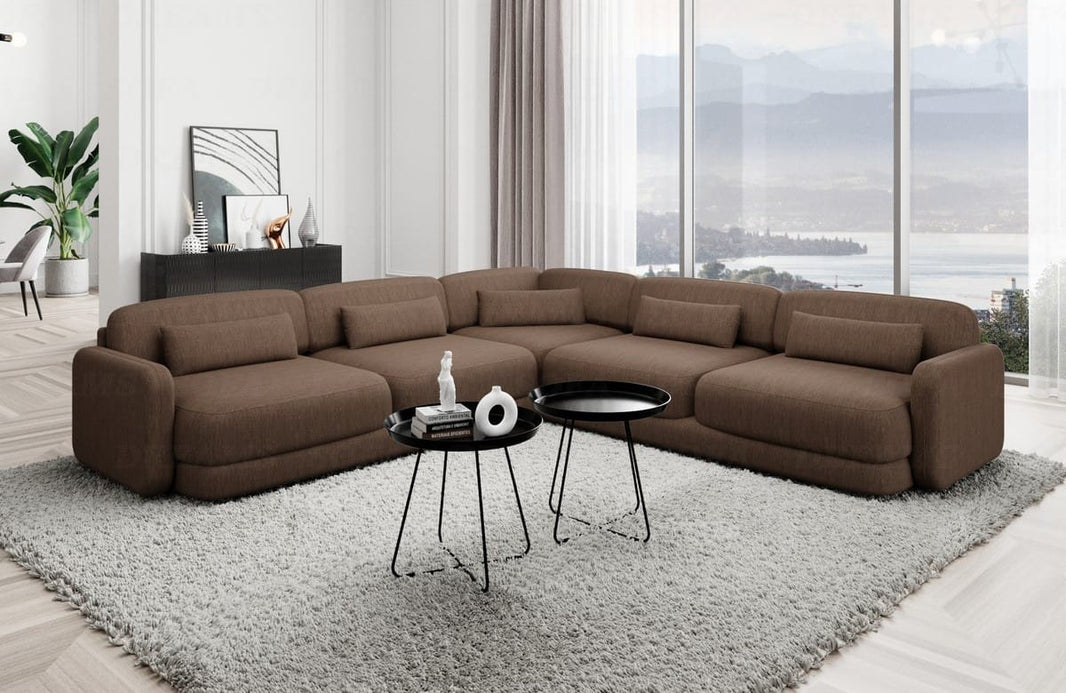 Ecksofa Valencia L-Form aus Stoff