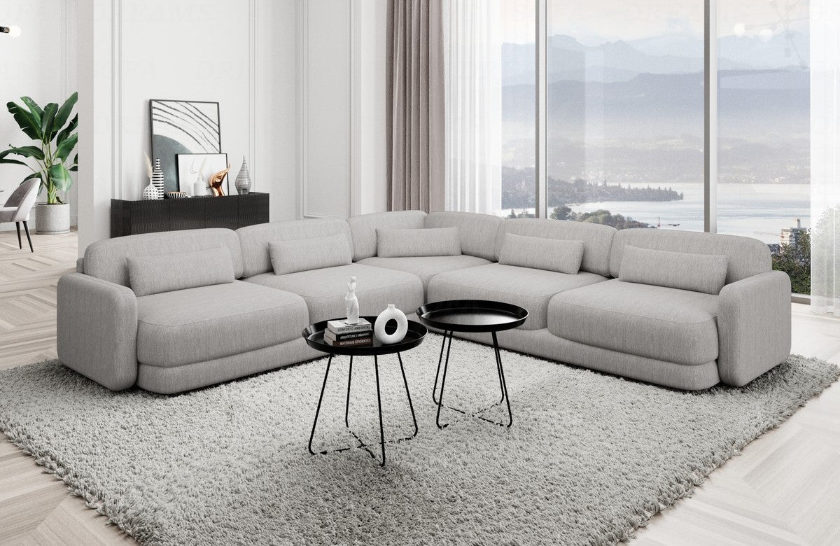 Ecksofa Valencia L-Form Stoff