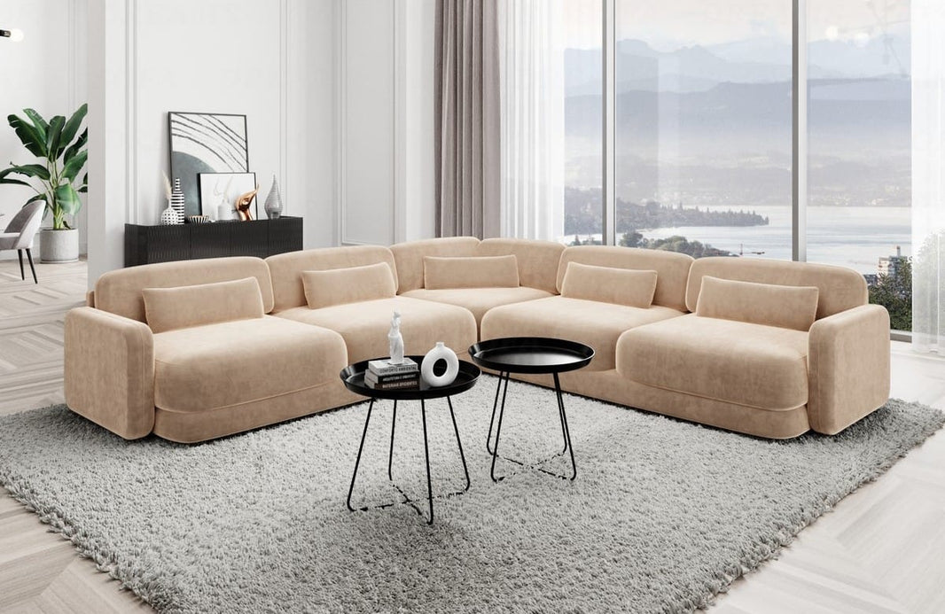 Ecksofa Valencia L-Form aus Stoff