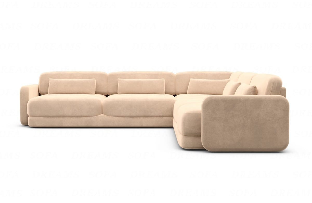 Stoff Ecksofa Valencia L Form Beige