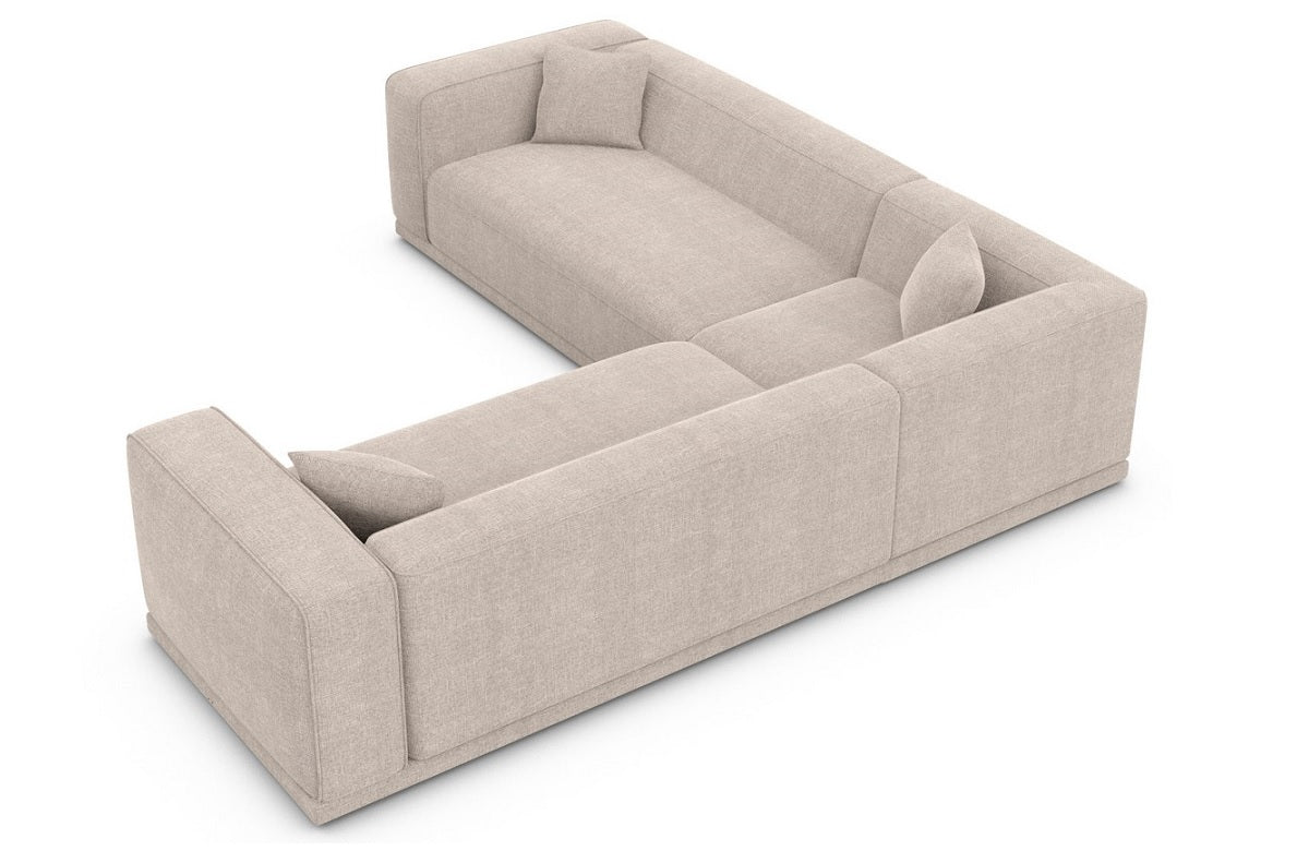 Ecksofa Merida Stoffbezug Beige