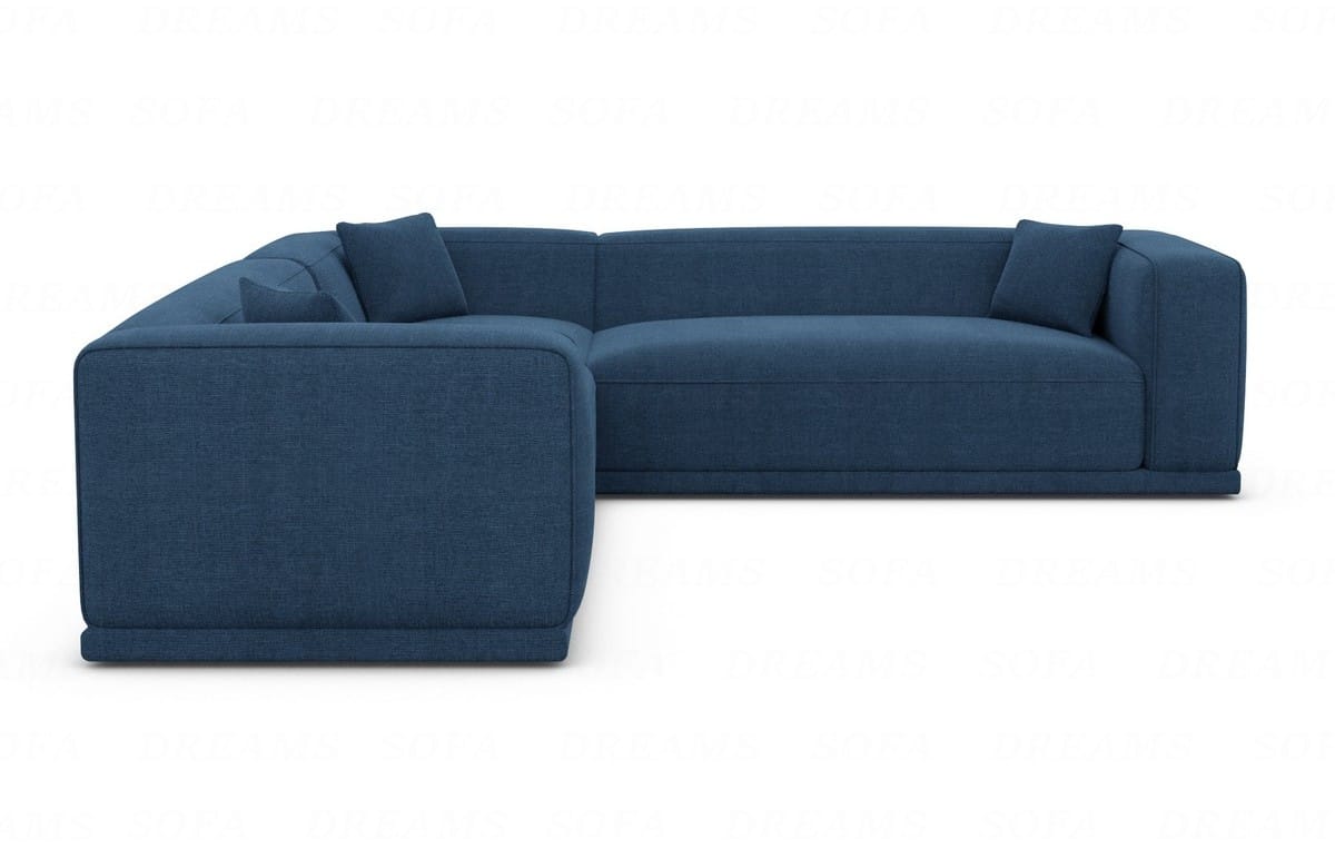 Stoff Ecksofa Merida Stoffbezug L Form Blau