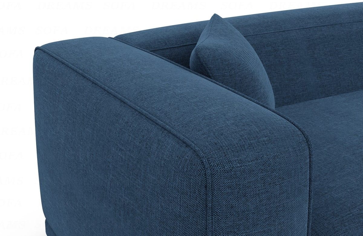 Stoff Ecksofa Merida Stoffbezug L Form Blau