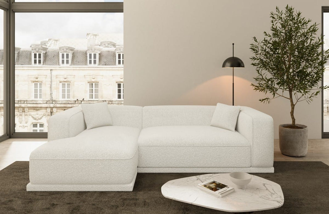 Couch Merida L-Form in Stoff