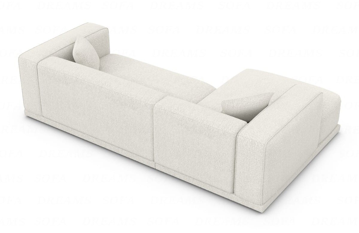 Couch Merida L-Form in Stoff Pearl