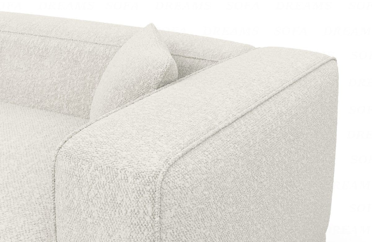 Couch Merida L-Form in Stoff Pearl
