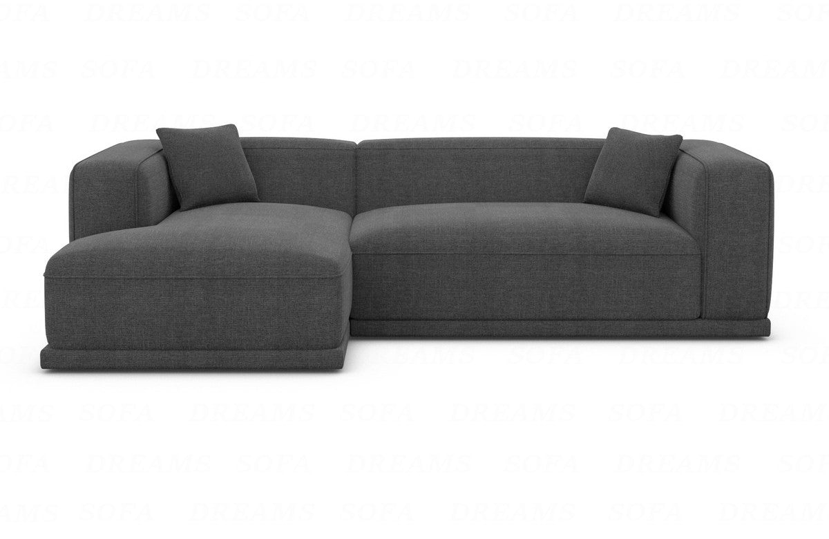 Modernes Stoff Ecksofa Merida L-Form Anthrazit
