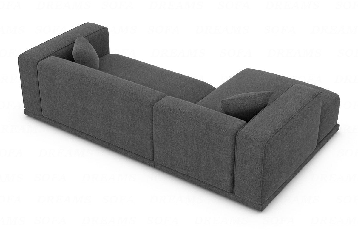 Modernes Stoff Ecksofa Merida L-Form Anthrazit