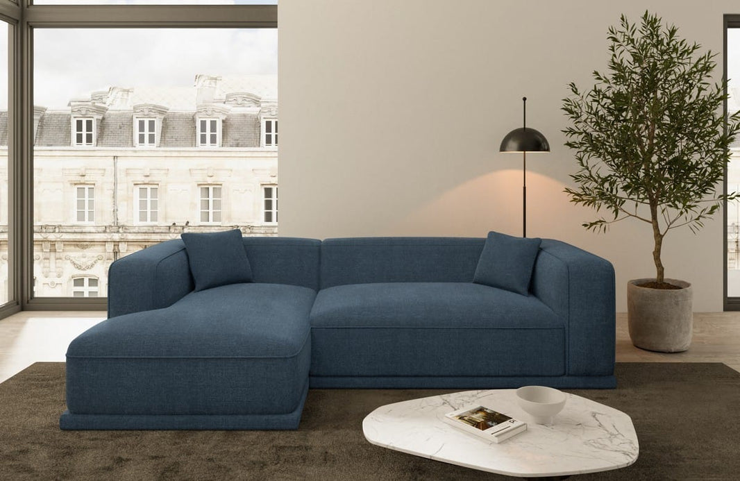 Couch Merida L-Form in Stoff