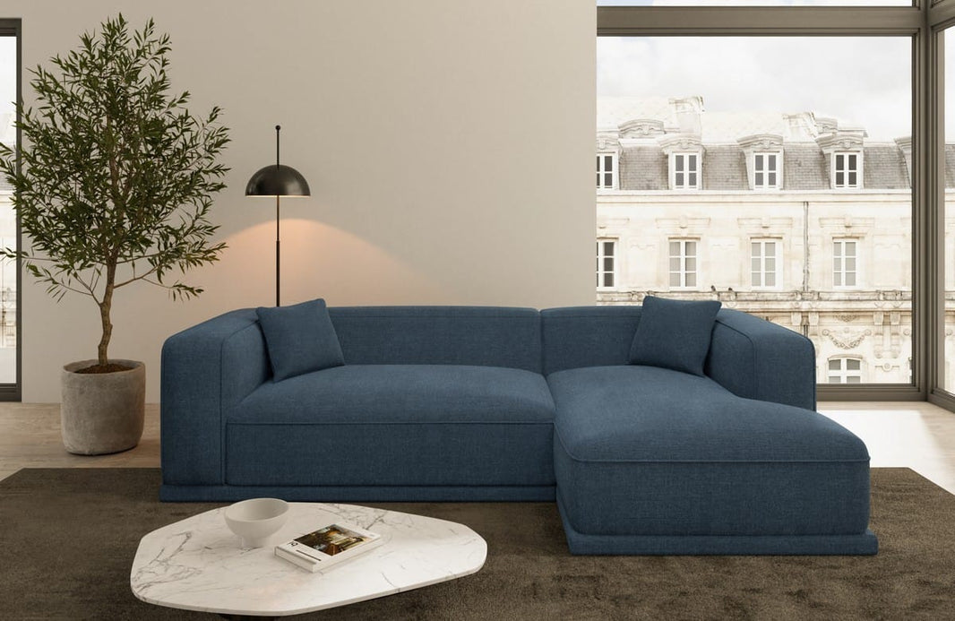 Couch Merida L-Form in Stoff