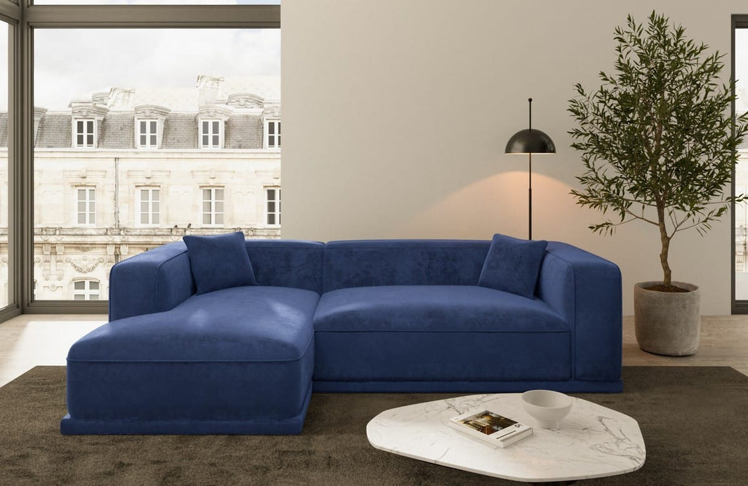 Couch Merida L-Form in Stoff
