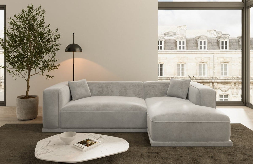 Couch Merida L-Form in Stoff